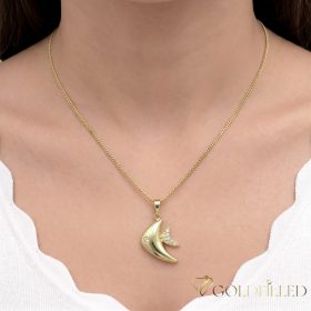   Antialergijska ogrlica „Goldfilled” 35cm/1mm + privjesak, boja 14K (Preporučuje se za djecu do najviše 7 godina!)