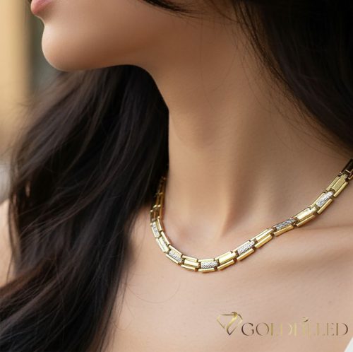 Ekskluzivna antialergijska pozlaćena ogrlica "Goldfilled", u nekoliko veličina i debljine 7 mm, boja 14K Multicolor 