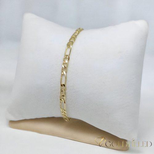 Antialergijska pozlaćena narukvica "Goldfilled", dužina 19 cm i širina 4 mm, boja 14K