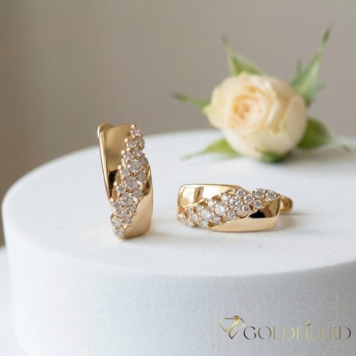 Goldfilled Antialergeni Naušnice 18mm 18K Boja