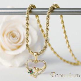   Antialergijska ogrlica „Goldfilled” 60cm/3mm + privjesak, boja 14K