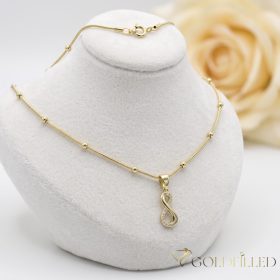   Antialergijska ogrlica „Goldfilled” 45cm/1mm + privjesak, boja 14K