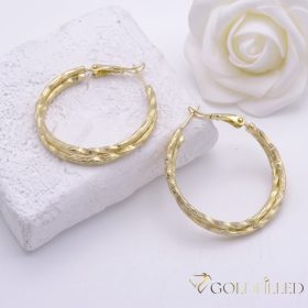 Goldfilled Antialergijske  naušnice 30mm 14K boja	