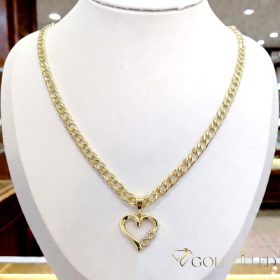   Antialergijska ogrlica „Goldfilled” 45cm/5,2mm + privjesak, boja 14K