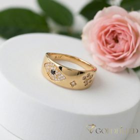   Antialergijski prsten „Goldfilled” u različitim veličinama, boja 18K