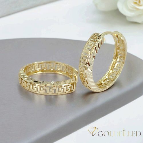 Goldfilled Antialergeni Naušnice 25 mm 14K Boja