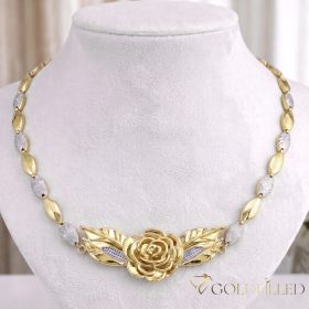  Ekskluzivna antialergijska ogrlica „Goldfilled” 45cm/6-20mm, 14K višebojna