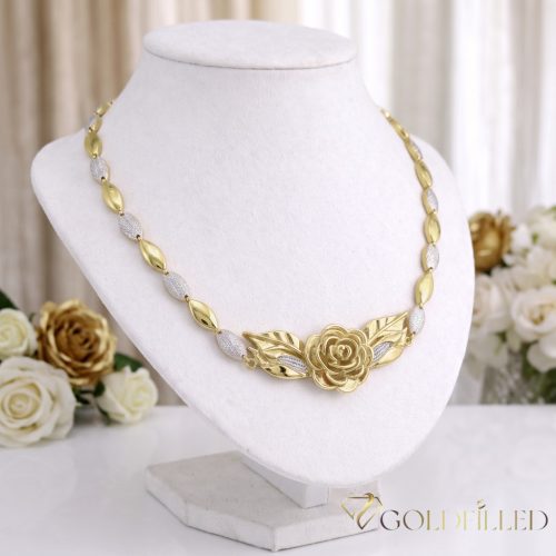 Ekskluzivna antialergijska ogrlica „Goldfilled” 45cm/6-20mm, 14K višebojna