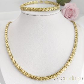   Antialergijska ogrlica „Goldfilled” 50cm/6mm + narukvica 19cm boja 14K